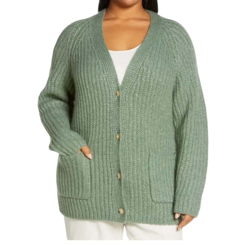 Vince alpaca wool blend sage green cardigan - S.       N63